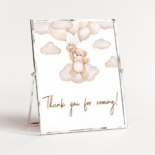 Brown Baby Bear Balloon Vielen Dank für Ihr Kommen Poster