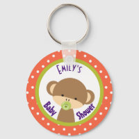 Brown Baby Monkey mit Schnuller Baby Dusche