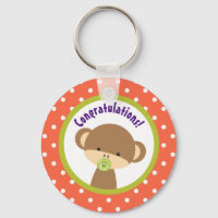 Brown Baby Monkey mit Schnuller Herzlichen Glückwu