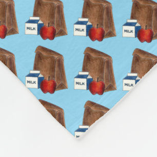 Brown Bag Sack School Lunch Teacher Cafeteria Fleecedecke