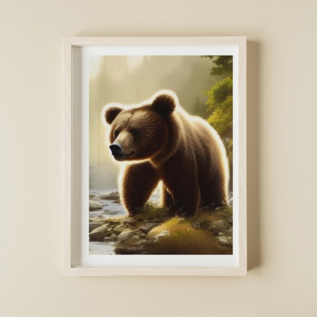 Brown Bar Wildlife Portrait Poster (Von Creator hochgeladen)