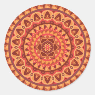 Brown Base Mandala Runder Aufkleber