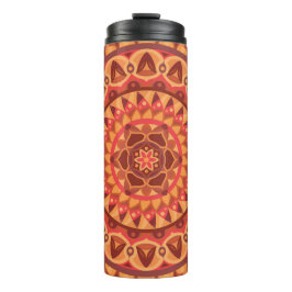 Brown Base Mandala Thermosbecher