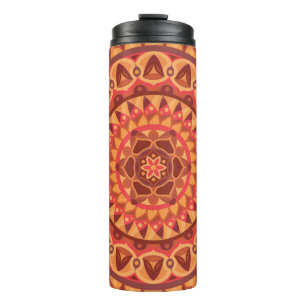 Brown Base Mandala Thermosbecher