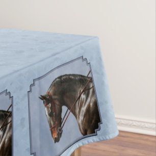 Brown Bay Oldenburg Horse Portrait Tischdecke