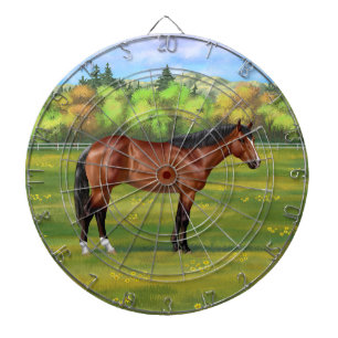 Brown Bay Quarter Horse Dartscheibe