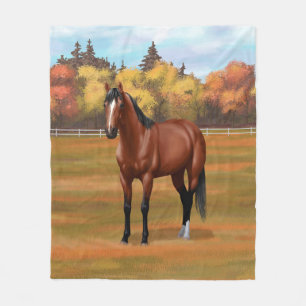 Brown Bay Quarter Horse Stallion Fleecedecke