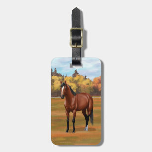 Brown Bay Quarter Horse Stallion Gepäckanhänger