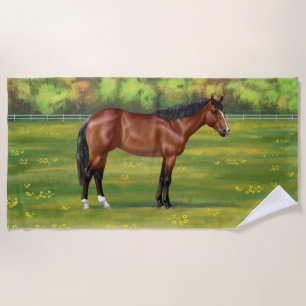 Brown Bay Quarter Horse Strandtuch