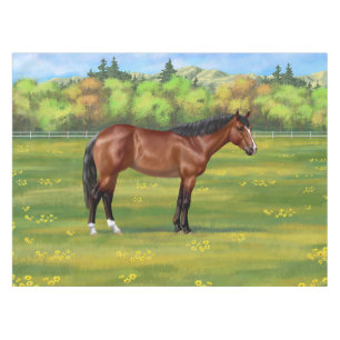Brown Bay Quarter Horse Tischdecke