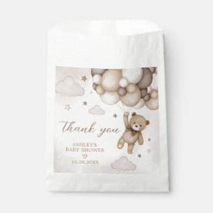 Brown Bear Balloon Babydusche Geschenktütchen