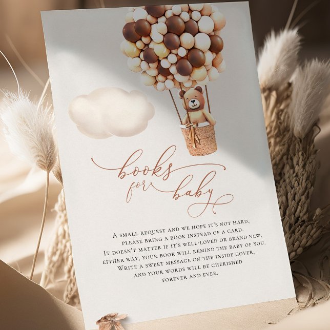 Brown Bear Balloons Baby Books Enclosure Card Begleitkarte (Von Creator hochgeladen)