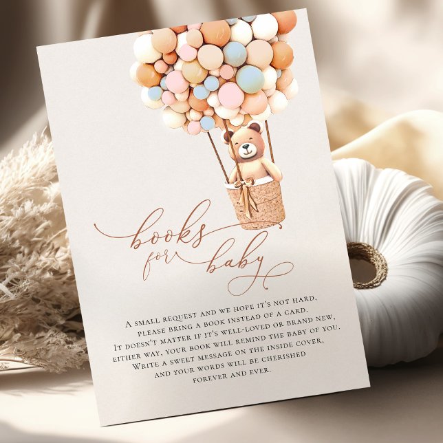 Brown Bear Balloons Baby Books Enclosure Card Begleitkarte (Von Creator hochgeladen)