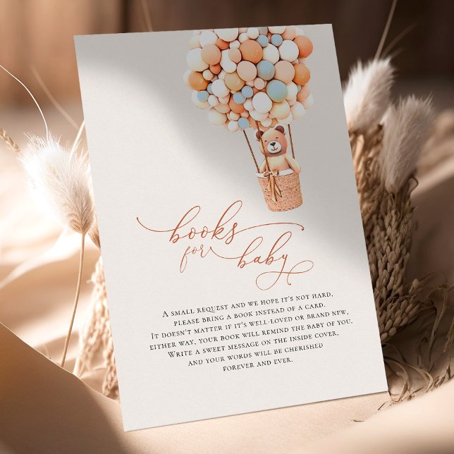 Brown Bear Balloons Baby Books Enclosure Card Begleitkarte (Von Creator hochgeladen)