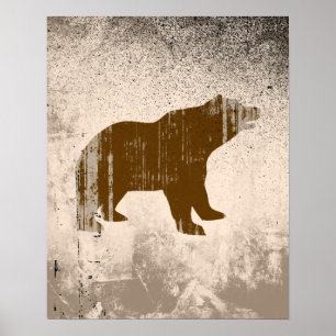 BROWN BEAR bekümmert Poster