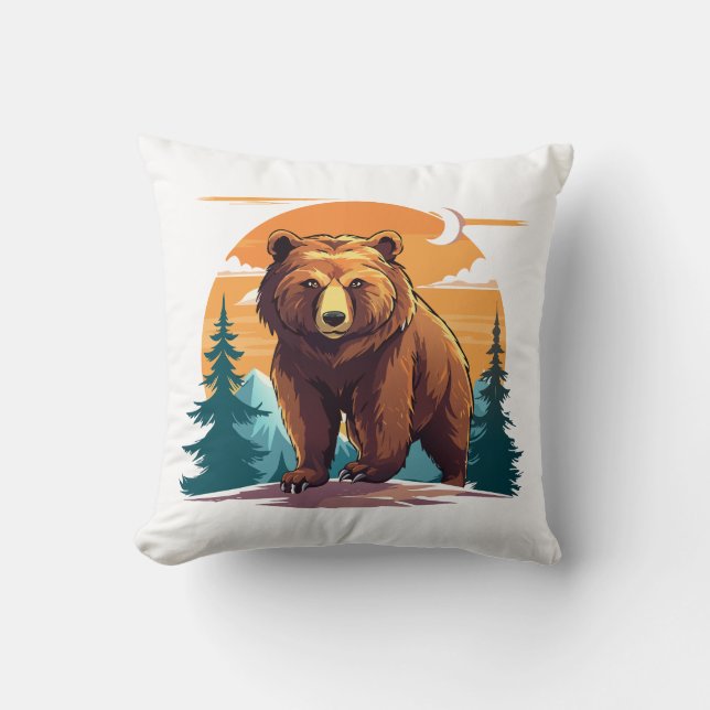 Brown bear kissen (Vorderseite)