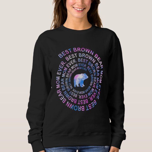 Brown bear Mom Spiral Tie Dye  Mother s Day Sweatshirt (Vorderseite)