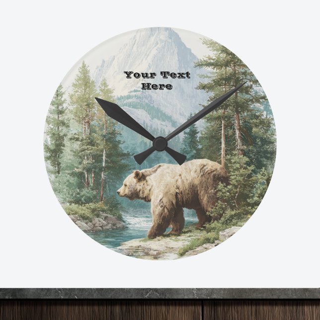 Brown Bear Runde Wanduhr (Von Creator hochgeladen)