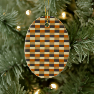 Brown Beige Black Color Combination Keramik Ornament