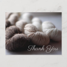 Brown Beige Cream Colored Alpaca Garn Vielen Dank Postkarte