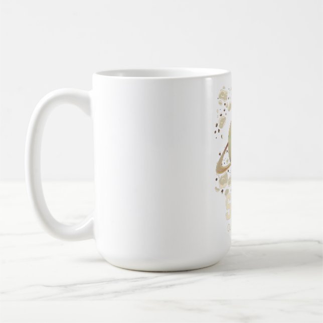 Brown Beige Saturn Planet Kaffeetasse (Links)