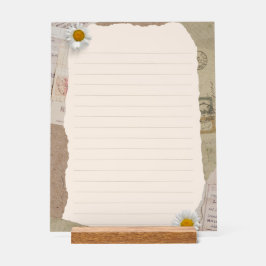 Brown Beige Vintages Scrapbook Lined Notes Acrylschild