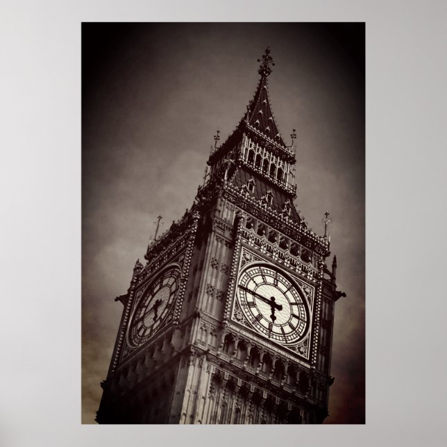 Brown Big Ben Art Fotografie Poster (Vorne)