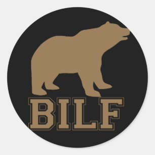 BROWN BILF RUNDER AUFKLEBER