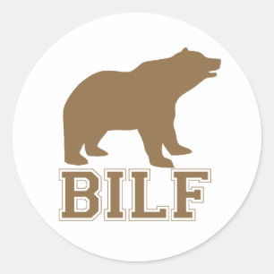 BROWN BILF RUNDER AUFKLEBER