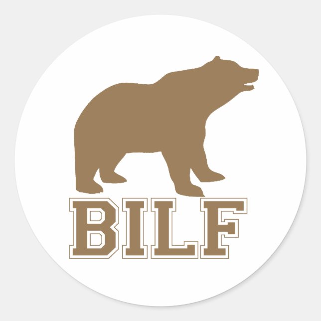 BROWN BILF RUNDER AUFKLEBER (Vorderseite)