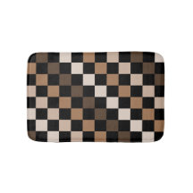 Brown Black Checkered Gingham Pattern
