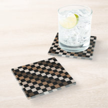 Brown Black Checkered Gingham Pattern