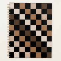 Brown Black Checkered Gingham Pattern