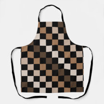 Brown Black Checkered Gingham Pattern