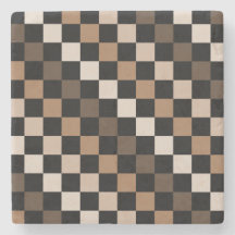 Brown Black Checkered Gingham Pattern