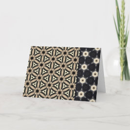 Brown Black Chic Trendy Pattern Karte