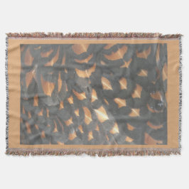 Brown Black Chicken Feathers Pattern Throw Blanket Decke