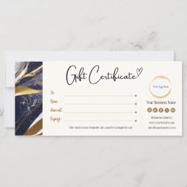 Brown Black Gold Gift Certificate