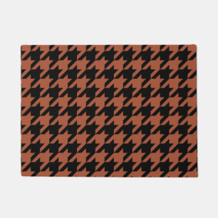 Brown Black Hahnentrittmuster Karo Fußmatte
