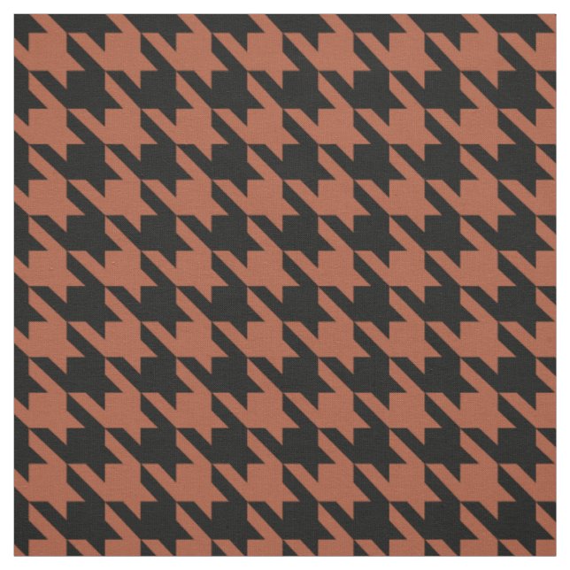 Brown Black Hahnentrittmuster Karo Stoff (Muster)