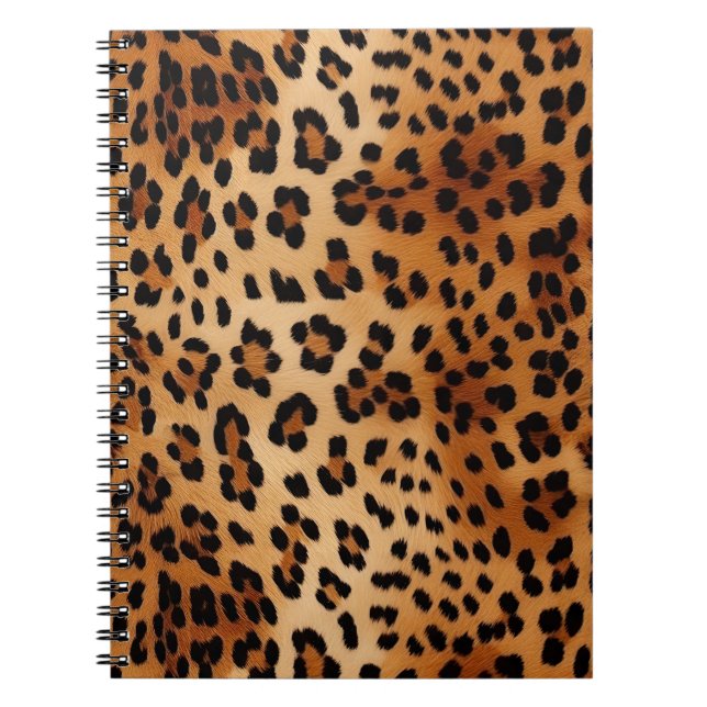 Brown Black Leopard Print Notizblock (Vorderseite)