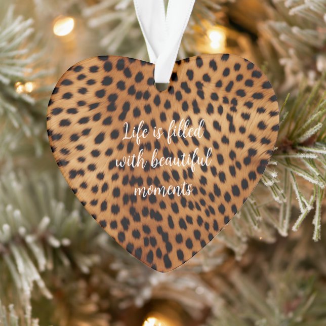 Brown Black Safari Cheetah Leopard Ornament (Baum)