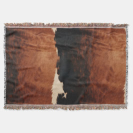 Brown Black Southwest Imitats Cowhide Decke