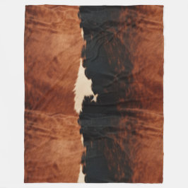 Brown Black Southwest Imitats Cowhide Fleecedecke