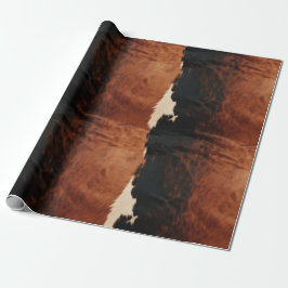 Brown Black Southwest Imitats Cowhide Geschenkpapier