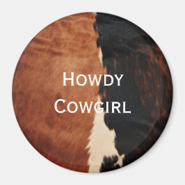 Brown Black Southwest Imitats Cowhide Magnet