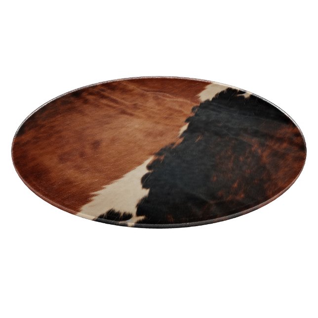 Brown Black Southwest Imitats Cowhide Schneidebrett (Ecke)
