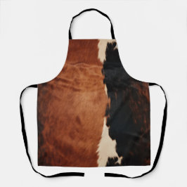 Brown Black Southwest Imitats Cowhide Schürze