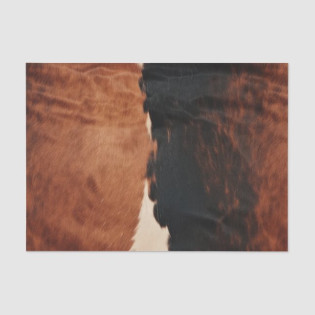 Brown Black Southwest Imitats Cowhide Seidenpapier (Vorderseite)