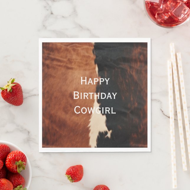 Brown Black Southwest Imitats Cowhide Serviette (Beispiel)